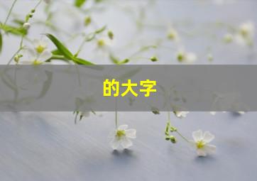 ( )的大字