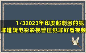 (1/3)2023年印度超刺激的犯罪嫌疑电影,影视,警匪犯罪,好看视频