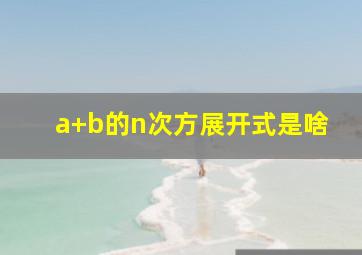 (a+b)的n次方展开式是啥