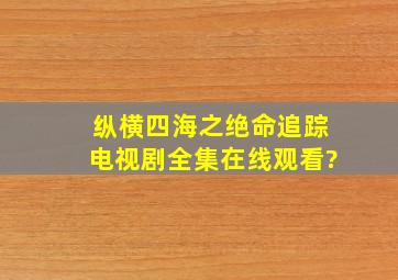 (纵横四海之绝命追踪)电视剧全集在线观看?