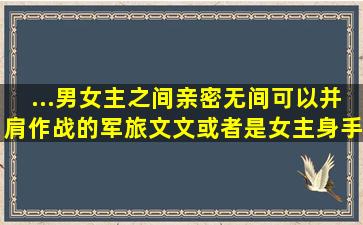 ...(男女主之间亲密无间可以并肩作战的军旅文文)或者是女主身手很好,