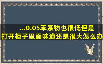 ...0.05,苯系物也很低,但是打开柜子里面味道还是很大怎么办 