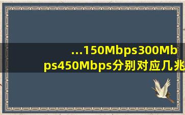 ...150Mbps,300Mbps,450Mbps分别对应几兆的宽带啊?100兆宽带,用15