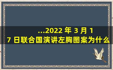 ...2022 年 3 月 17 日联合国演讲,左胸图案为什么那么像纳粹铁...