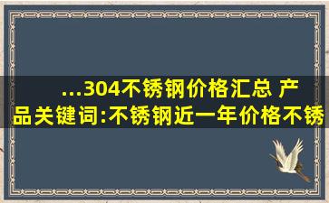 ...304不锈钢价格汇总 产品关键词:不锈钢近一年价格;不锈钢2019...