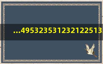 ...495。3235。312。321225。1324。1741。”这些数字代表什么意思?