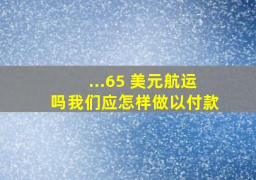 ...65 美元航运吗我们应怎样做以付款