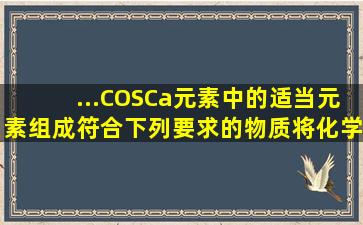 ...、C、O、S、Ca元素中的适当元素,组成符合下列要求的物质,将化学...