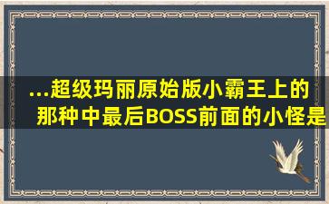 ...《超级玛丽》原始版(小霸王上的那种)中最后BOSS前面的小怪是什么?