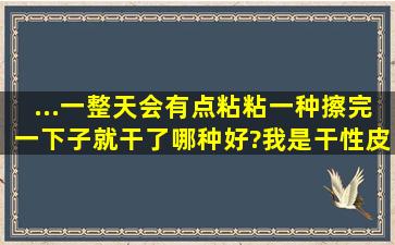 ...一整天会有点粘粘,一种擦完,一下子就干了,哪种好?我是干性皮肤……