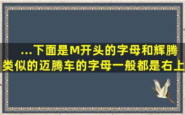 ...下面是M开头的字母(和辉腾类似的,迈腾车的字母一般都是右上角或右