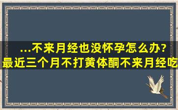 ...不来月经也没怀孕怎么办?最近三个月不打黄体酮不来月经,吃中药快...