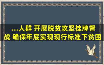 ...人群 开展脱贫攻坚挂牌督战 确保年底实现现行标准下贫困人口...