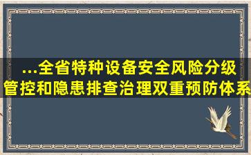 ...全省特种设备安全风险分级管控和隐患排查治理双重预防体系建设...