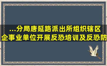 ...分局唐延路派出所组织辖区企事业单位开展反恐培训及反恐防暴演练