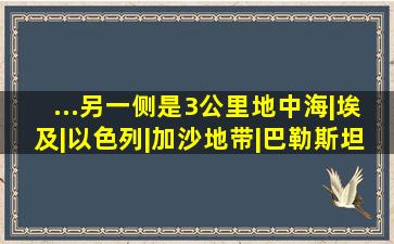 ...另一侧是3公里地中海|埃及|以色列|加沙地带|巴勒斯坦