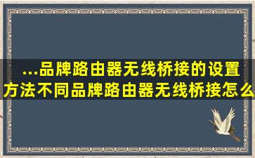 ...品牌路由器无线桥接的设置方法不同品牌路由器无线桥接怎么设置...