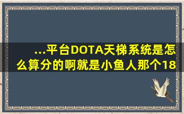 ...平台DOTA天梯系统是怎么算分的啊就是小鱼人那个18 0 13 的战绩还...