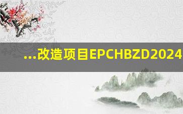 ...改造项目EPC(HBZD202403SZ