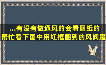 ...有没有做通风的会看图纸的,帮忙看下图中用红框圈到的风阀是什么阀?