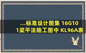 ...标准设计图集》 (16G101)梁平法施工图中, KL9(6A)表示的含义是 ()。