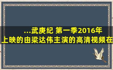 ...武庚纪 第一季2016年上映的由梁达伟主演的高清视频在线观看资源吗