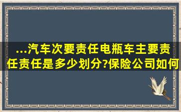 ...汽车次要责任,电瓶车主要责任,责任是多少划分?保险公司如何赔偿 ?