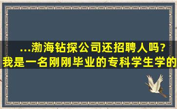 ...渤海钻探公司还招聘人吗?我是一名刚刚毕业的专科学生,学的是石油...