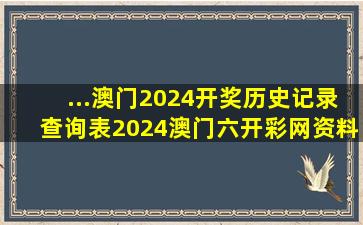 ...澳门2024开奖历史记录查询表,2024澳门六开彩网资料大全,澳门二...