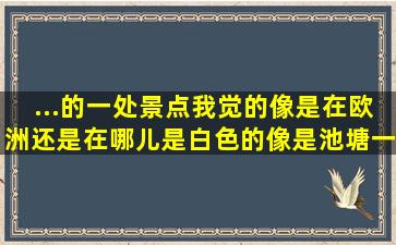 ...的一处景点,我觉的像是在欧洲还是在哪儿,是白色的,像是池塘一样,没