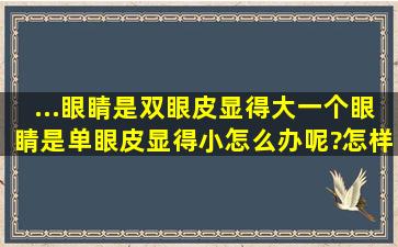 ...眼睛是双眼皮显得大,一个眼睛是单眼皮显得小,怎么办呢?怎样让那个...