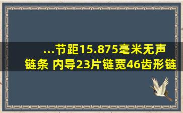 ...节距15.875毫米无声链条 内导23片链宽46齿形链条