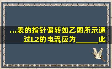 ...表的指针偏转如乙图所示,通过L2的电流应为______,此时灯L1和L2电阻