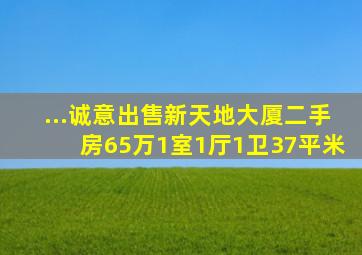 ...诚意出售,新天地大厦二手房,65万,1室1厅,1卫,37平米