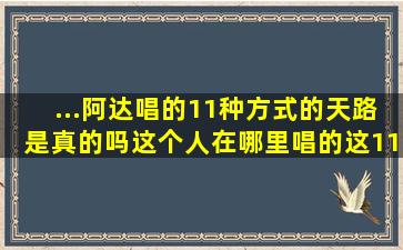 ...阿达唱的11种方式的天路是真的吗(这个人在哪里唱的(这11种唱法是...