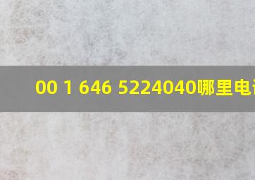 00 1 (646) 5224040哪里电话?