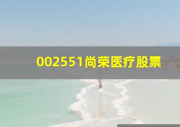 002551尚荣医疗股票