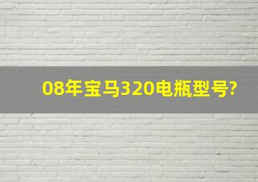 08年宝马320电瓶型号?