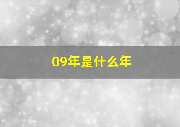 09年是什么年