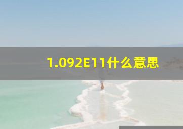 1.092E11什么意思