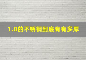 1.0的不锈钢到底有有多厚