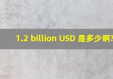 1.2 billion USD 是多少啊?
