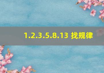 1.2.3.5.8.13 找规律