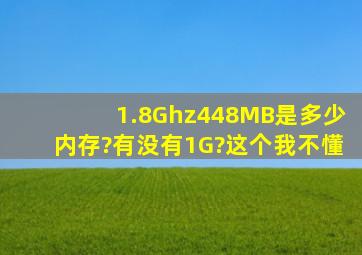 1.8Ghz,448MB是多少内存?有没有1G?这个我不懂