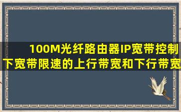 100M光纤,路由器IP宽带控制,下宽带限速的上行带宽和下行带宽多少最...