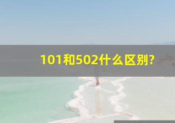 101和502什么区别?