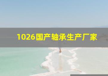 1026国产轴承生产厂家