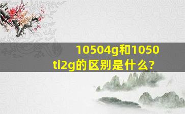 10504g和1050ti2g的区别是什么?