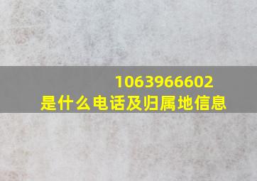 1063966602是什么电话及归属地信息