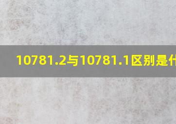 10781.2与10781.1区别是什么?